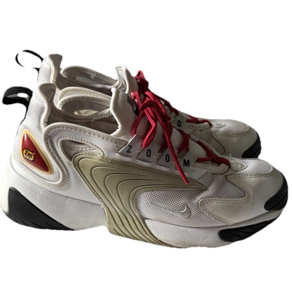 Nike Zoom 2K ZM Air White and Red Sneakers Gym Men’s Size 7 Lace Up